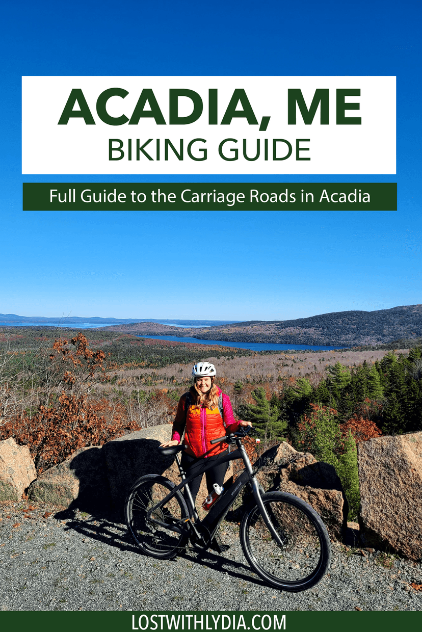 This is the ultimate guide to biking the Carriage Roads in Acadia! Learn the history of the Carriage Roads, the best routes on the Carriage Roads and more.