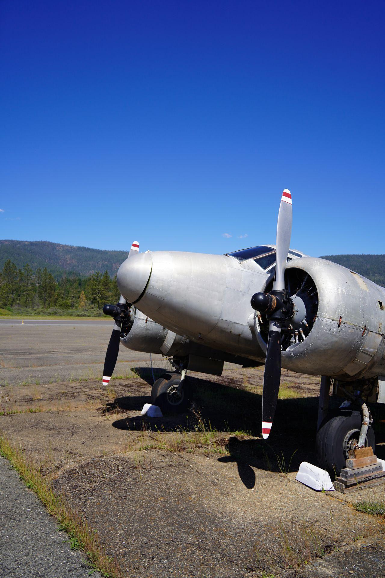 A plane that formerally used for smokejumping at the Siskiyou Smokejumper Museu