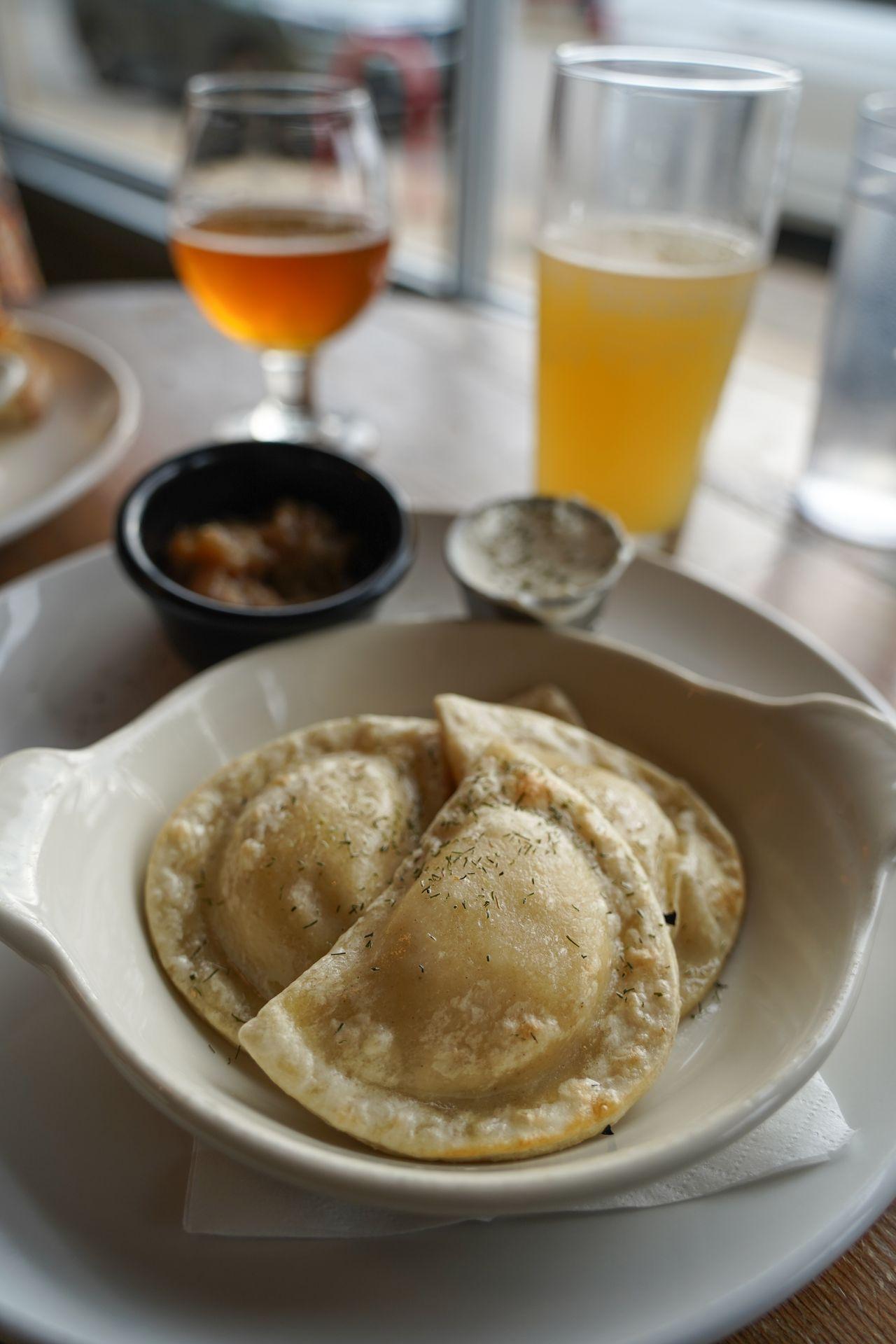 Pierogies from Lion Bridge Brewing Co.