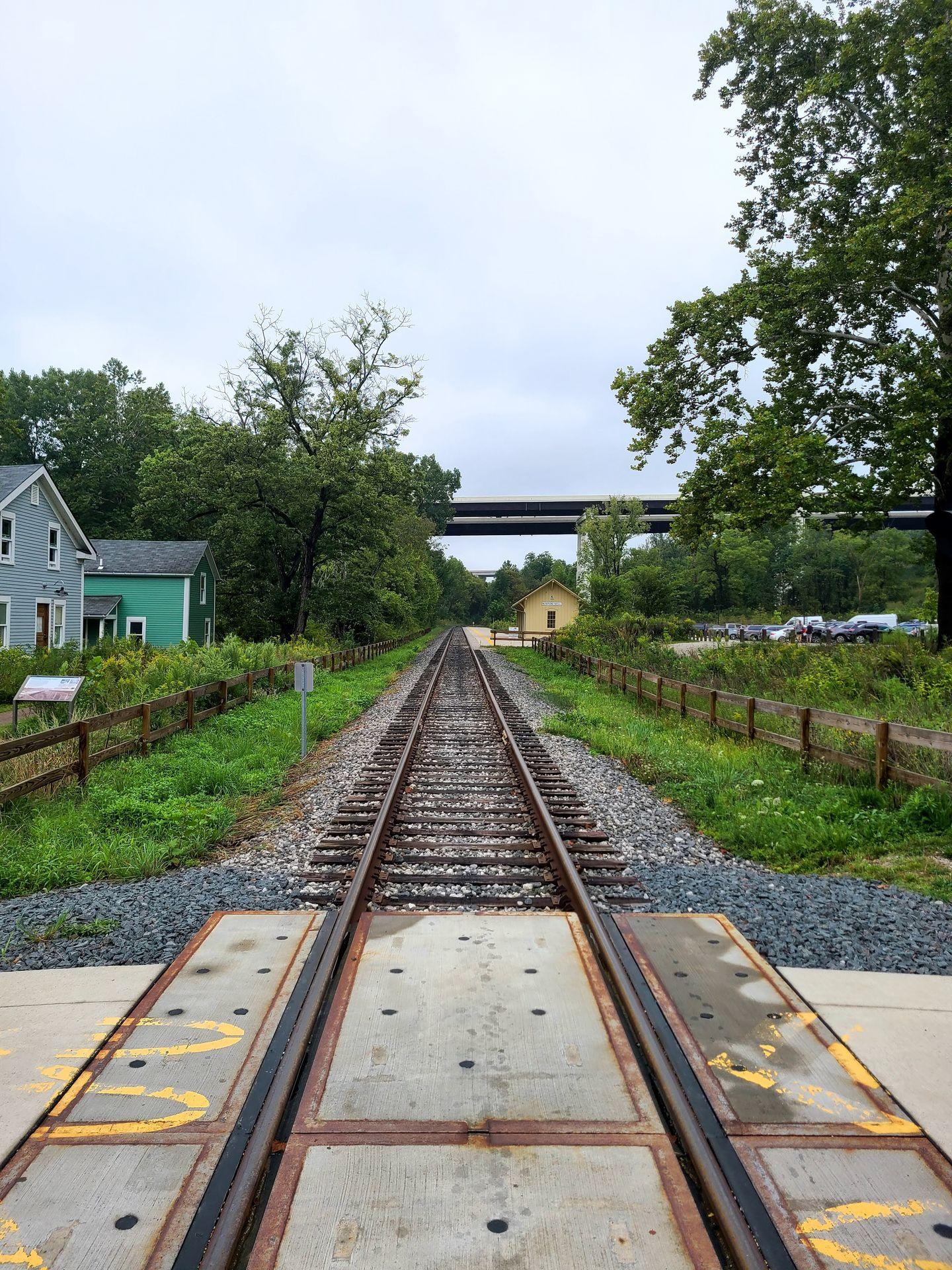 Railroad tracks at the Boston Mill Visitor Center