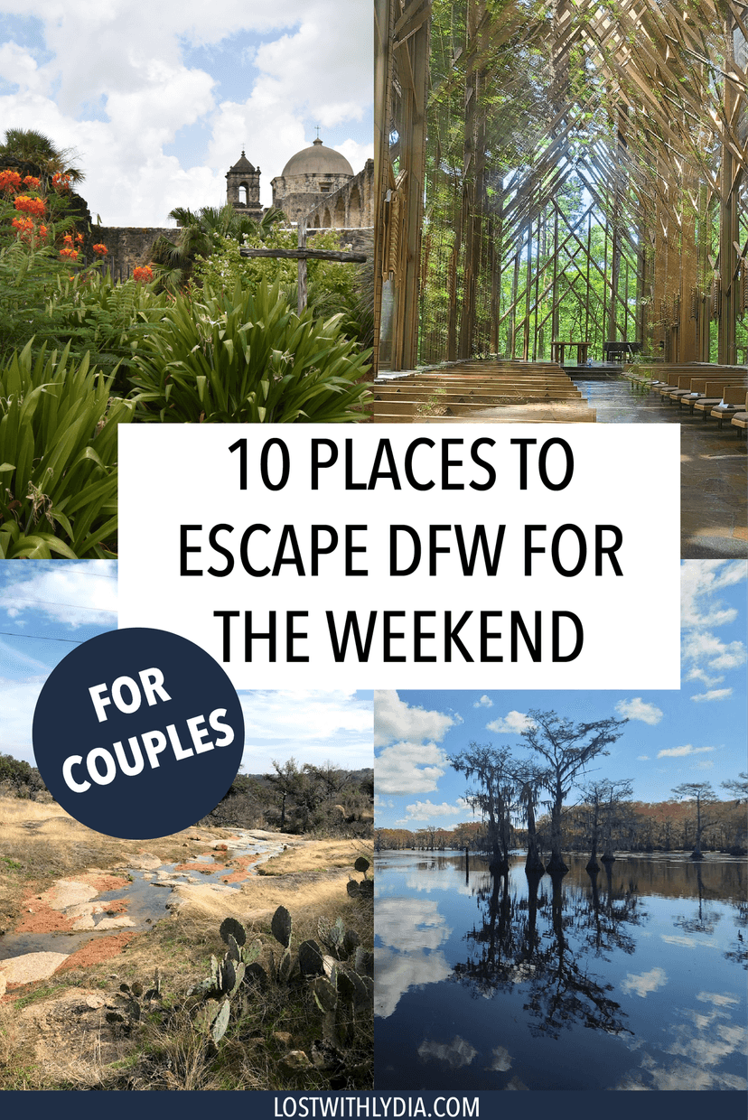 A list of the best romantic getaways from Dallas, Texas! Discover cozy cabins, Texas wine country and more a short drive from the DFW area.