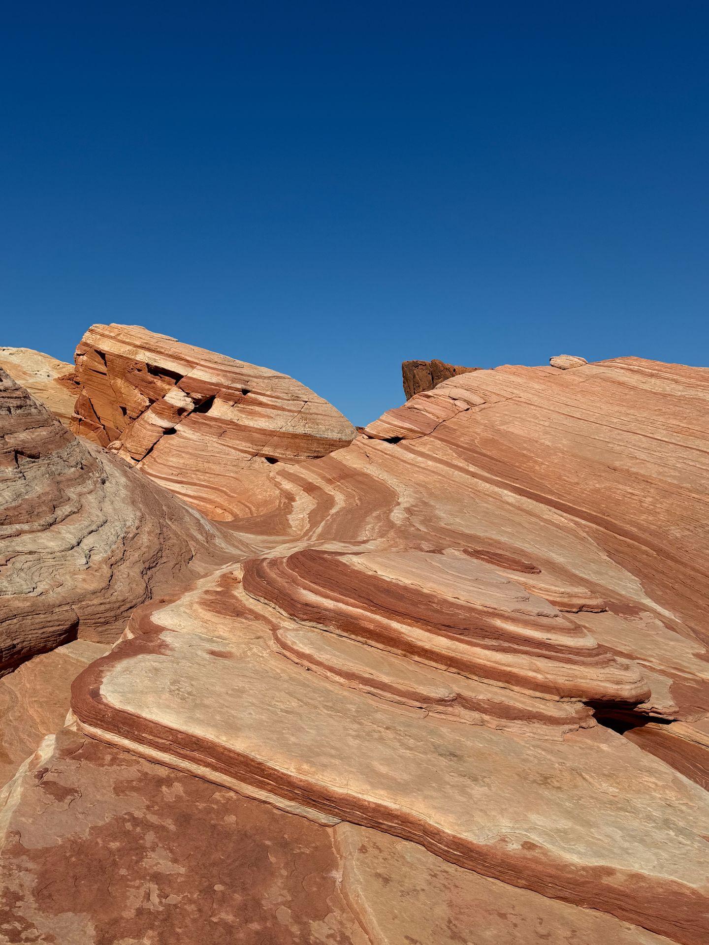 Orange, curved stripes at Valley of Fire State Park