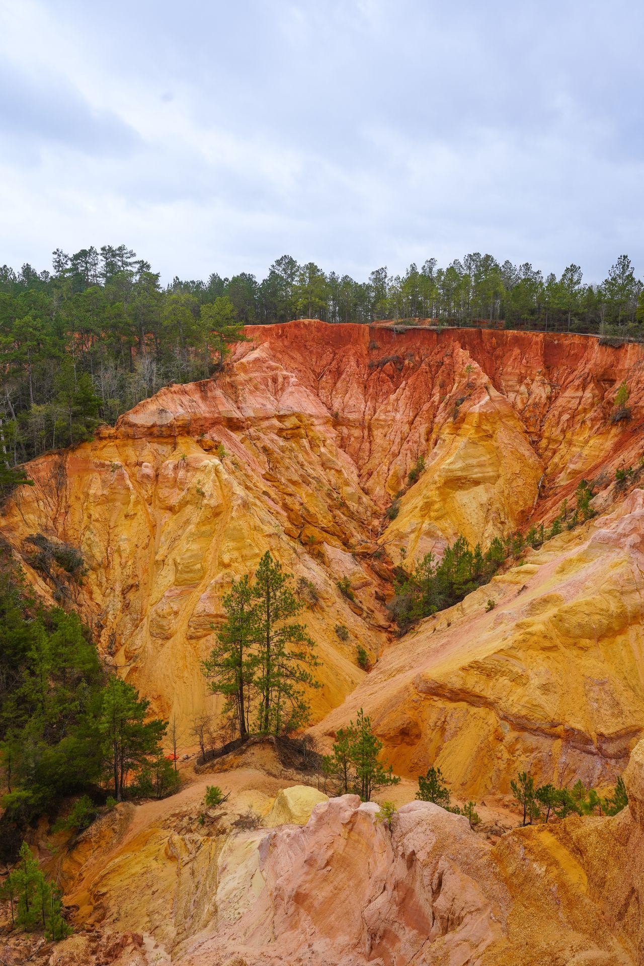 A bright orange and red canyon in Mississippi