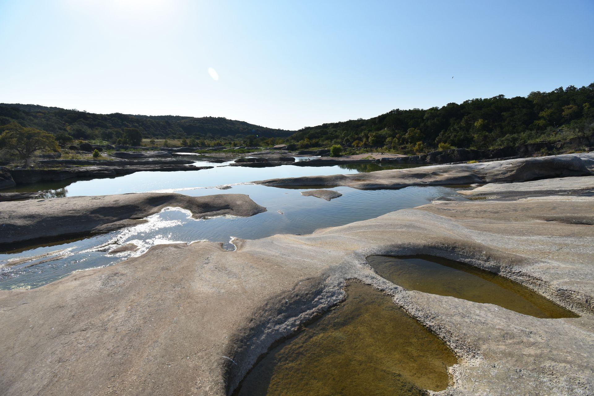 A close up view of rocks and water