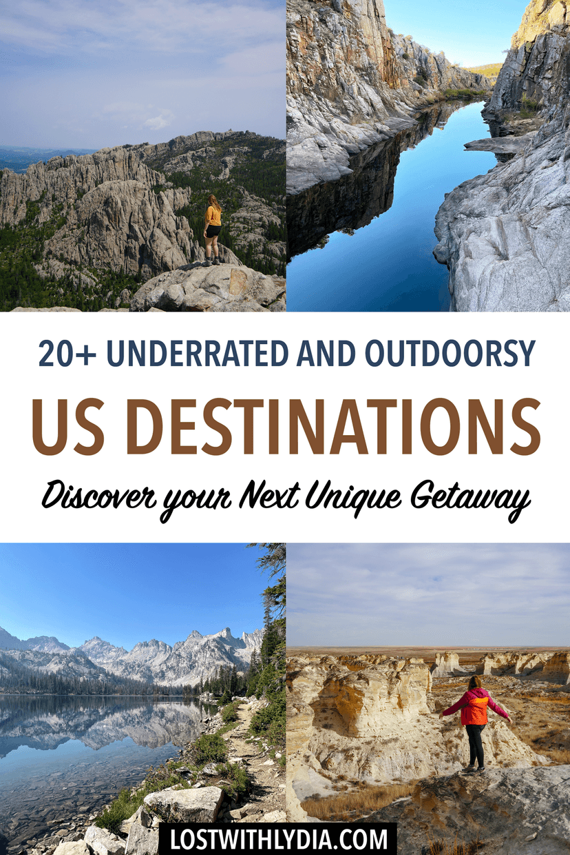 Get some new ideas for underrated vacation destinations across the US! These parks and towns are known for hiking and outdoor recreation without the crowds.