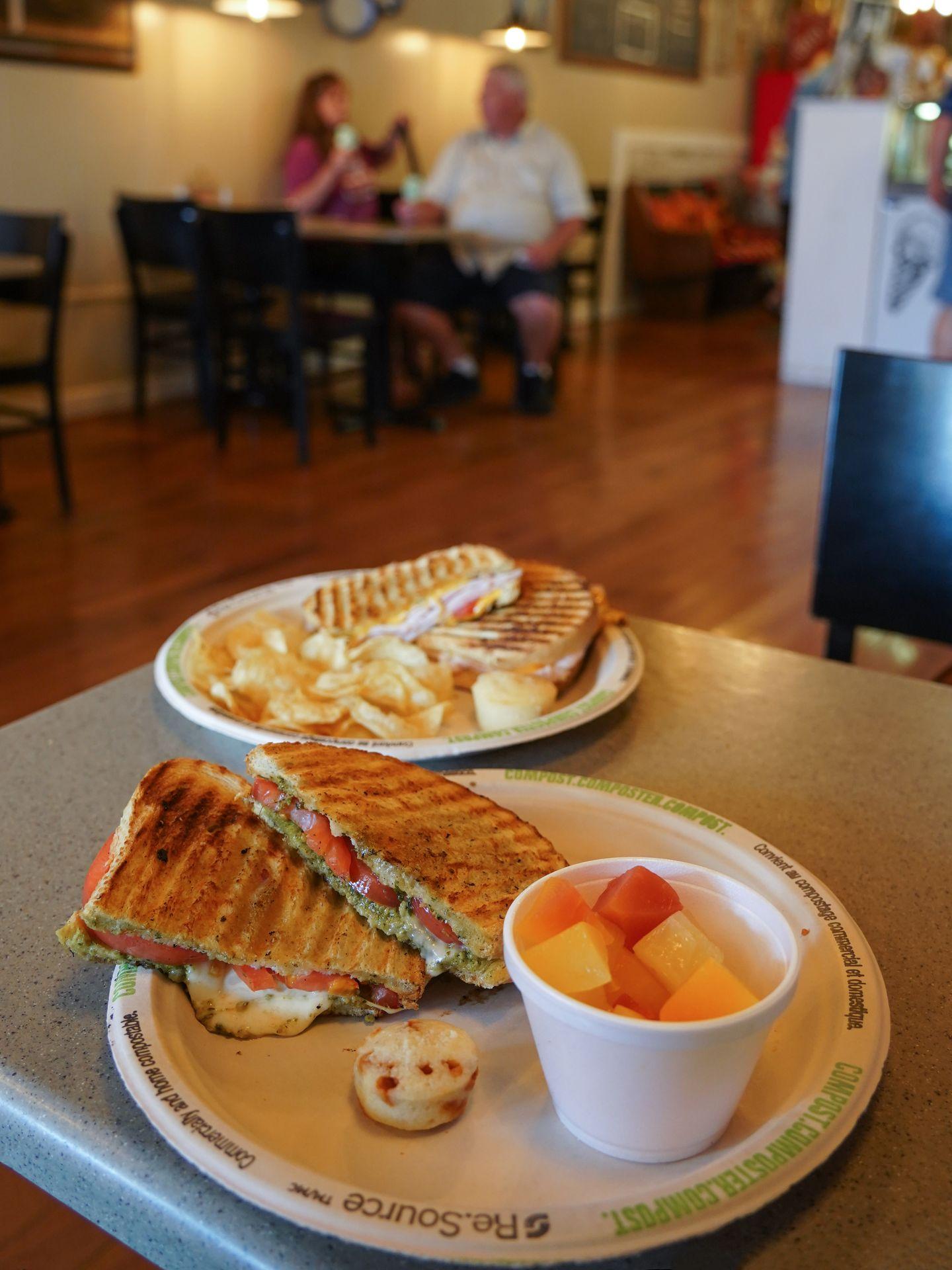 Two paninis from Butter Church Cafe