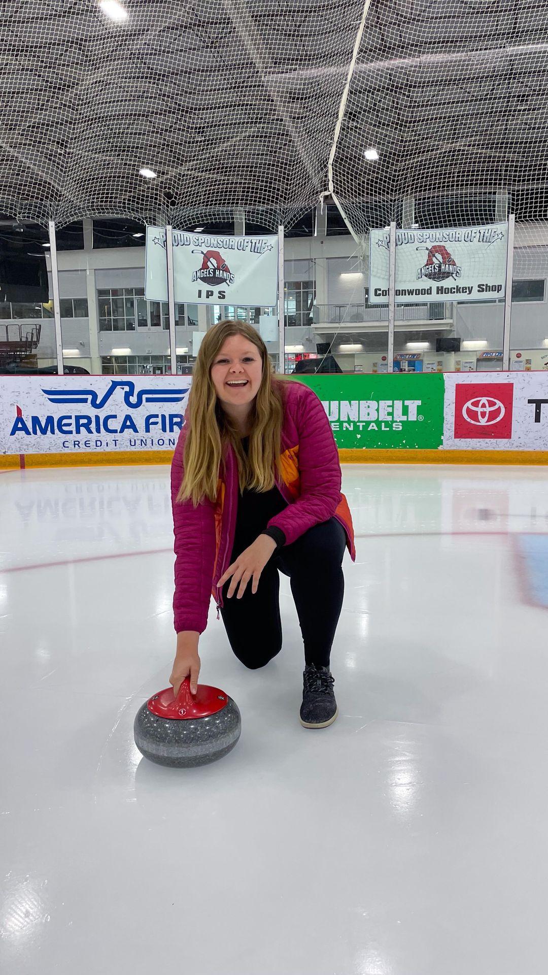 I tried something new at #WITSUtah - curling! 🥌
