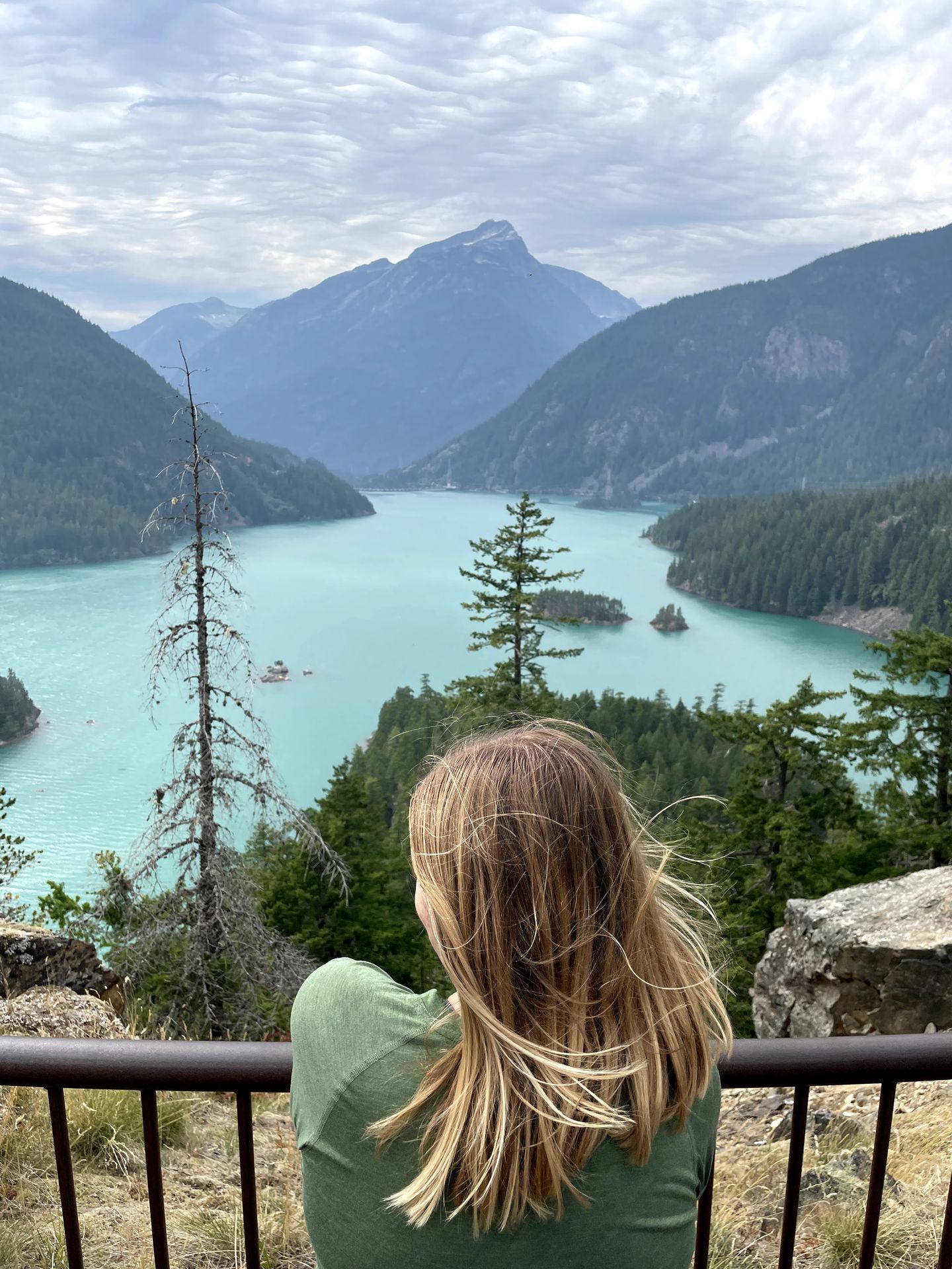 Lydia looking out at Diablo Lake