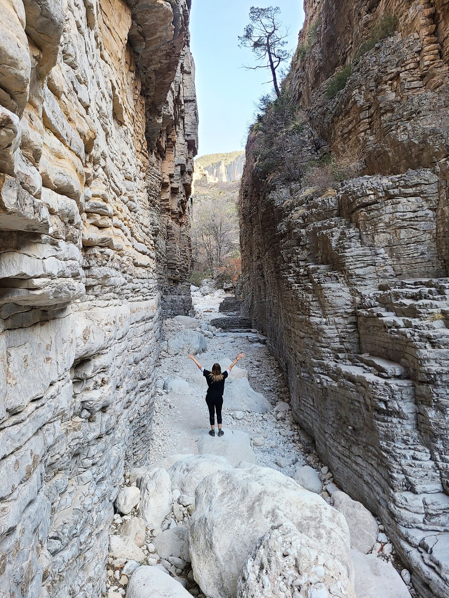 Lydia on the Devil's Hall trail at Guadalupe Mountains National Park.