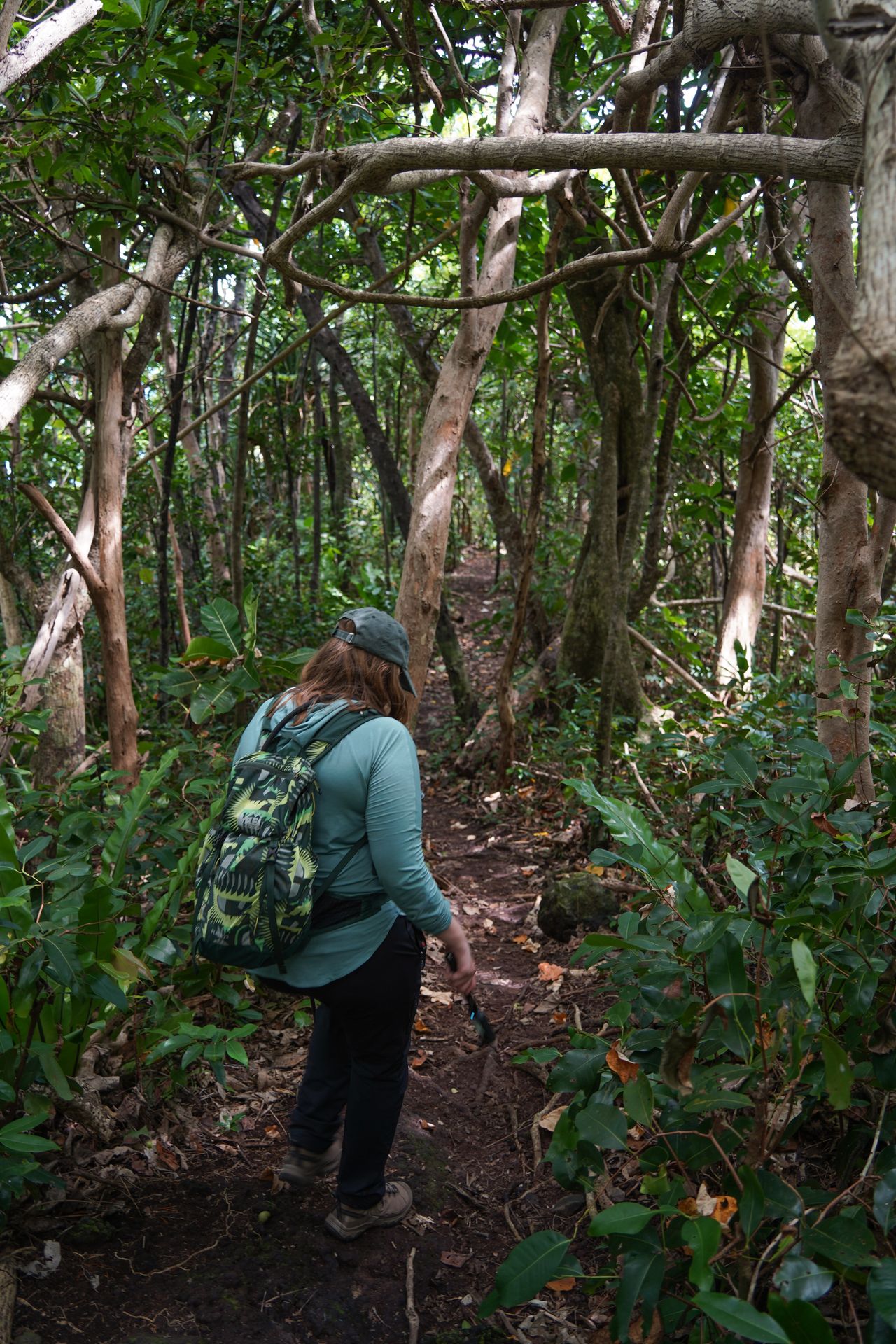 Lydia hiking in the National Park of American Samoa