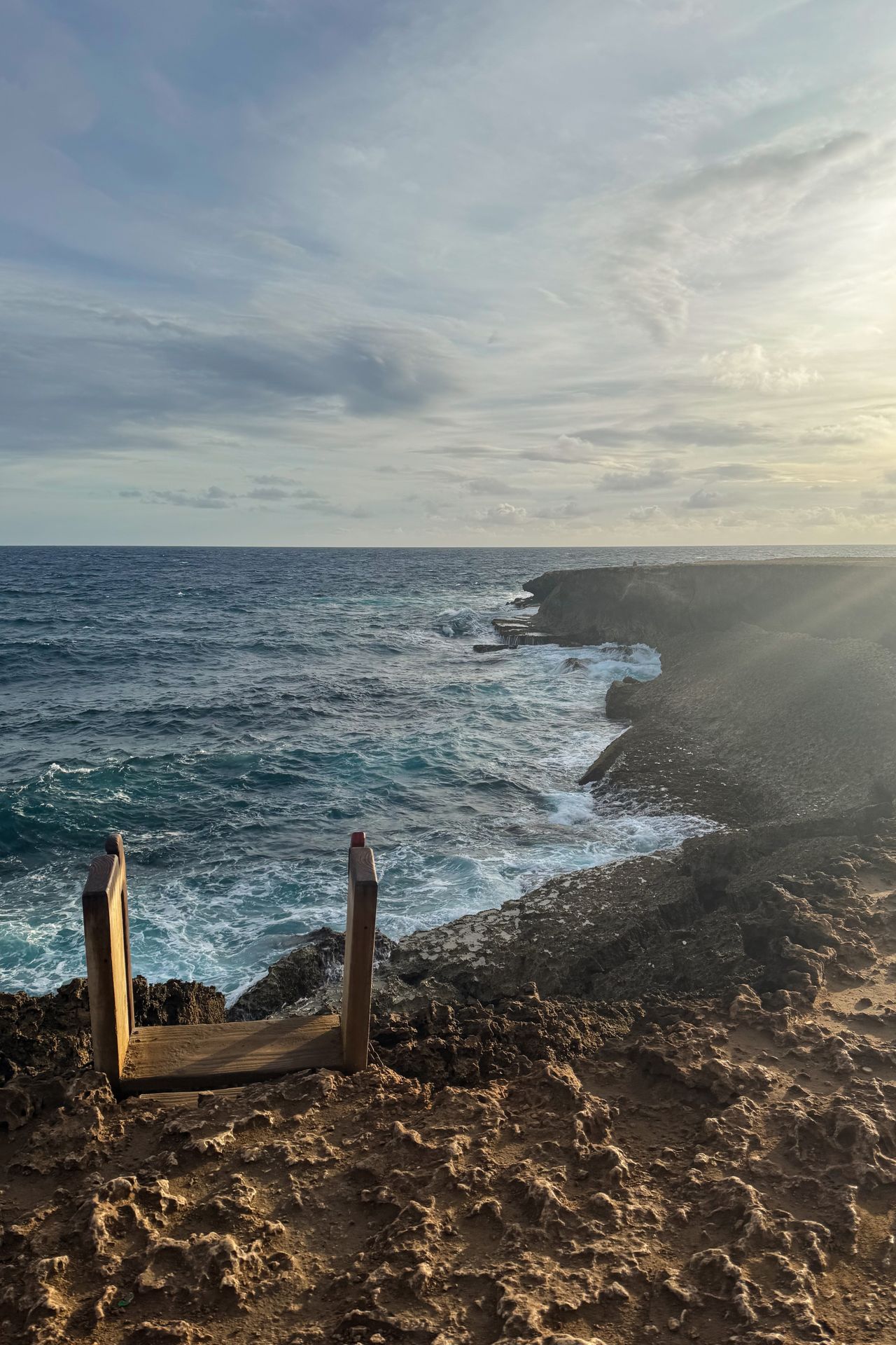 The top of the ladder that leads to the Cave Pool