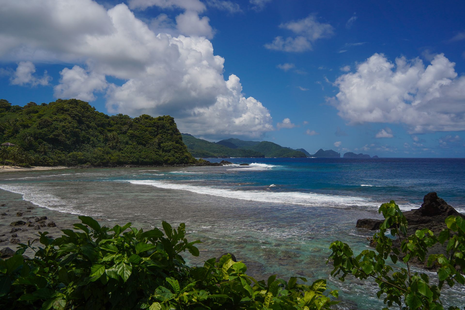 Looking out at Pola Island in the distance from the north coast of American Samoa