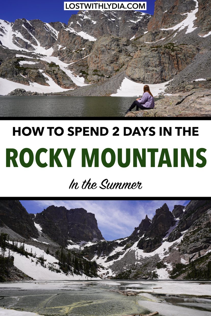 Learn how to spend 2 days in Rocky Mountain National Park in the summer! This guide includes hiking, scenic drives, food in Estes Park and more.